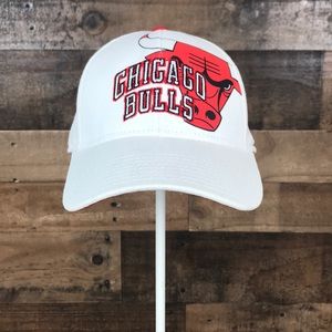 NBA Chicago Bulls Adidas White Fitted Hat
